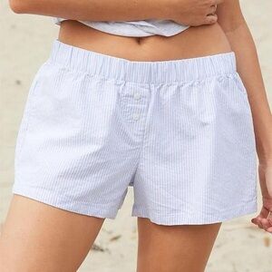 Brandy Melville Light Blue Striped Shorts